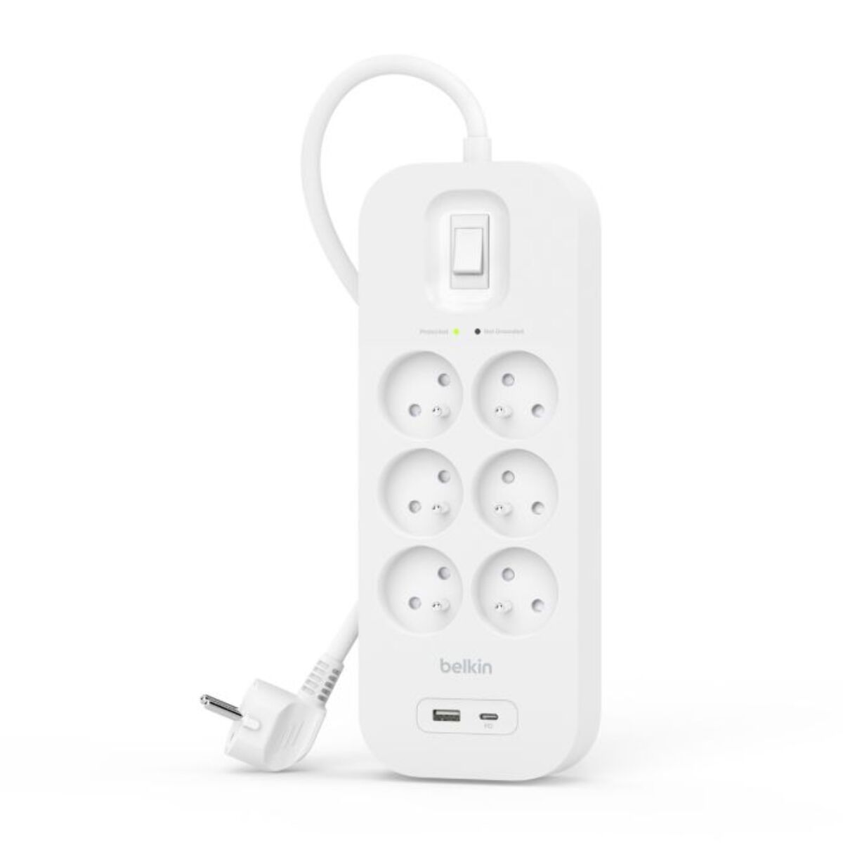 Multiprise BELKIN 6 prises + USB-C et USB-A