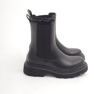 STIVALETTO ELASTICO E ZIP NERO