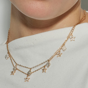 Collar con Circonita Brillante acabado oro 18k