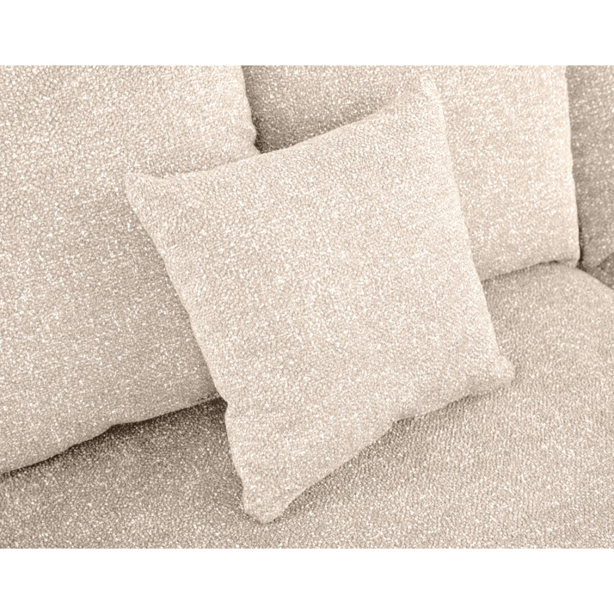 Spice - canapé d'angle réversible 4 places convertible avec coffre en tissu moucheté - Beige