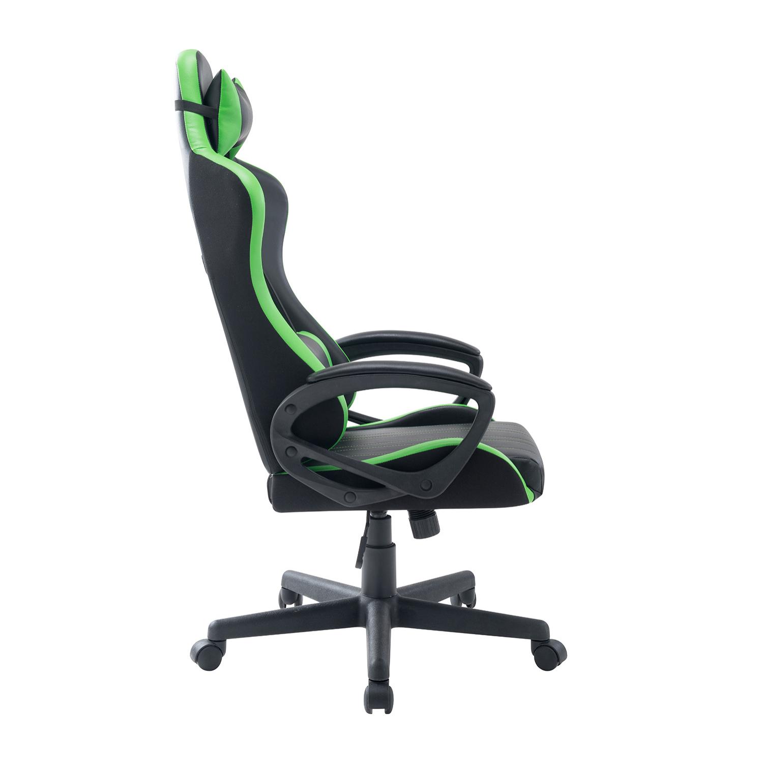 Jerez - sedia racing gaming in pvc e nylon nero e verde