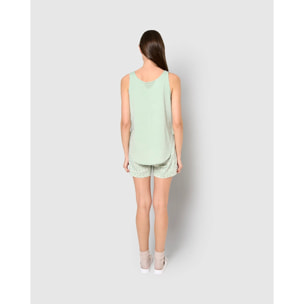 Pigiama spalline cotone agra verde chiaro