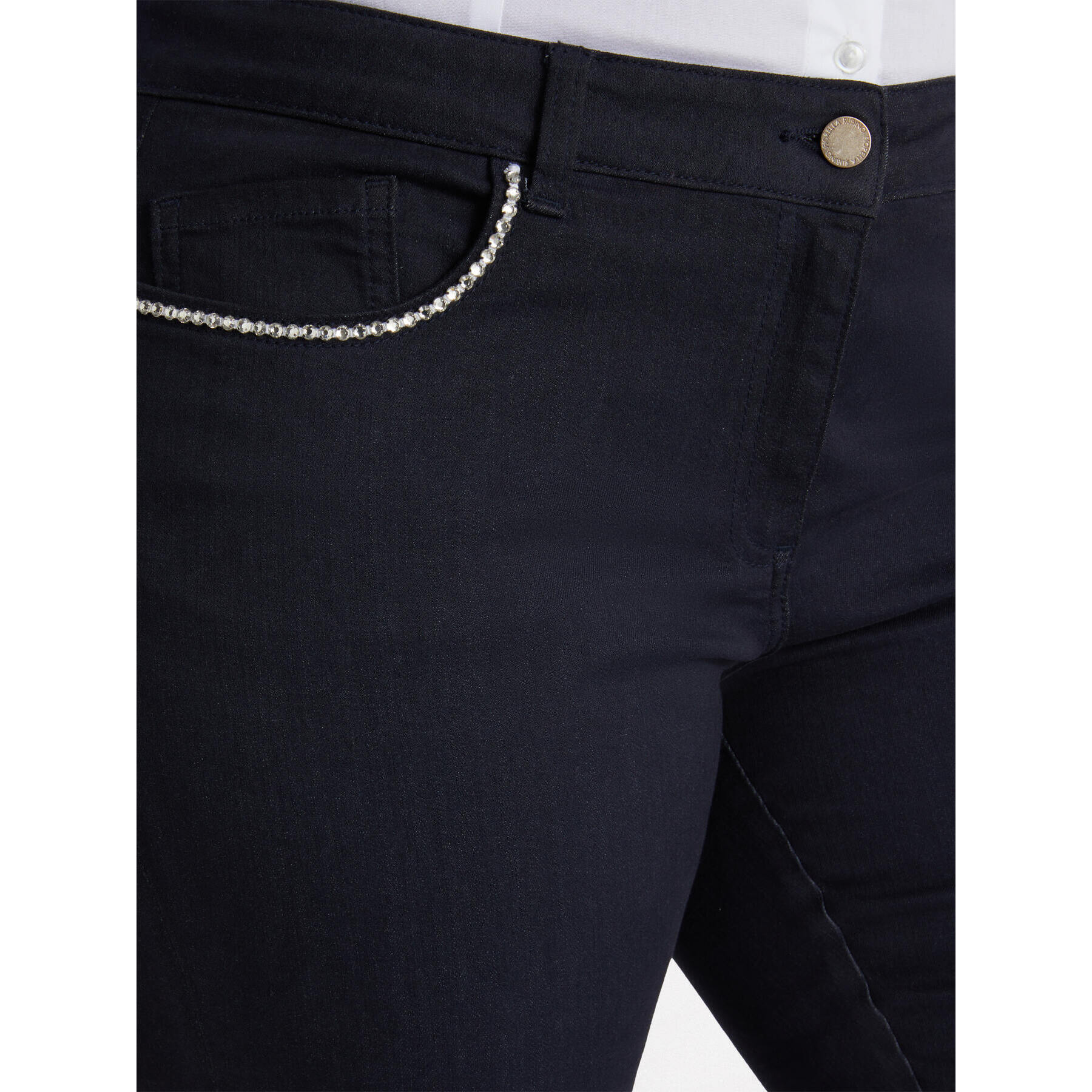 Fiorella Rubino - Jeans skinny con strass - Blu
