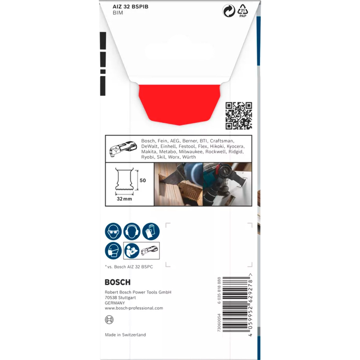 Lame Starlock Pro Bimétal Extra AIZ 32 BSPIB pour Bois dur - 32 x 50 mm - 1 pièces - BOSCH - 2608669070