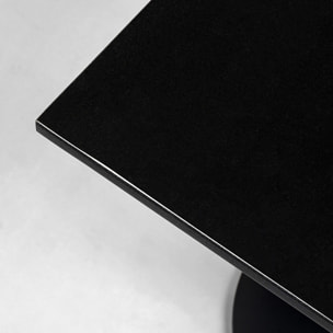 Table Bistrot Capri 70x70cm granit noir Kare Design