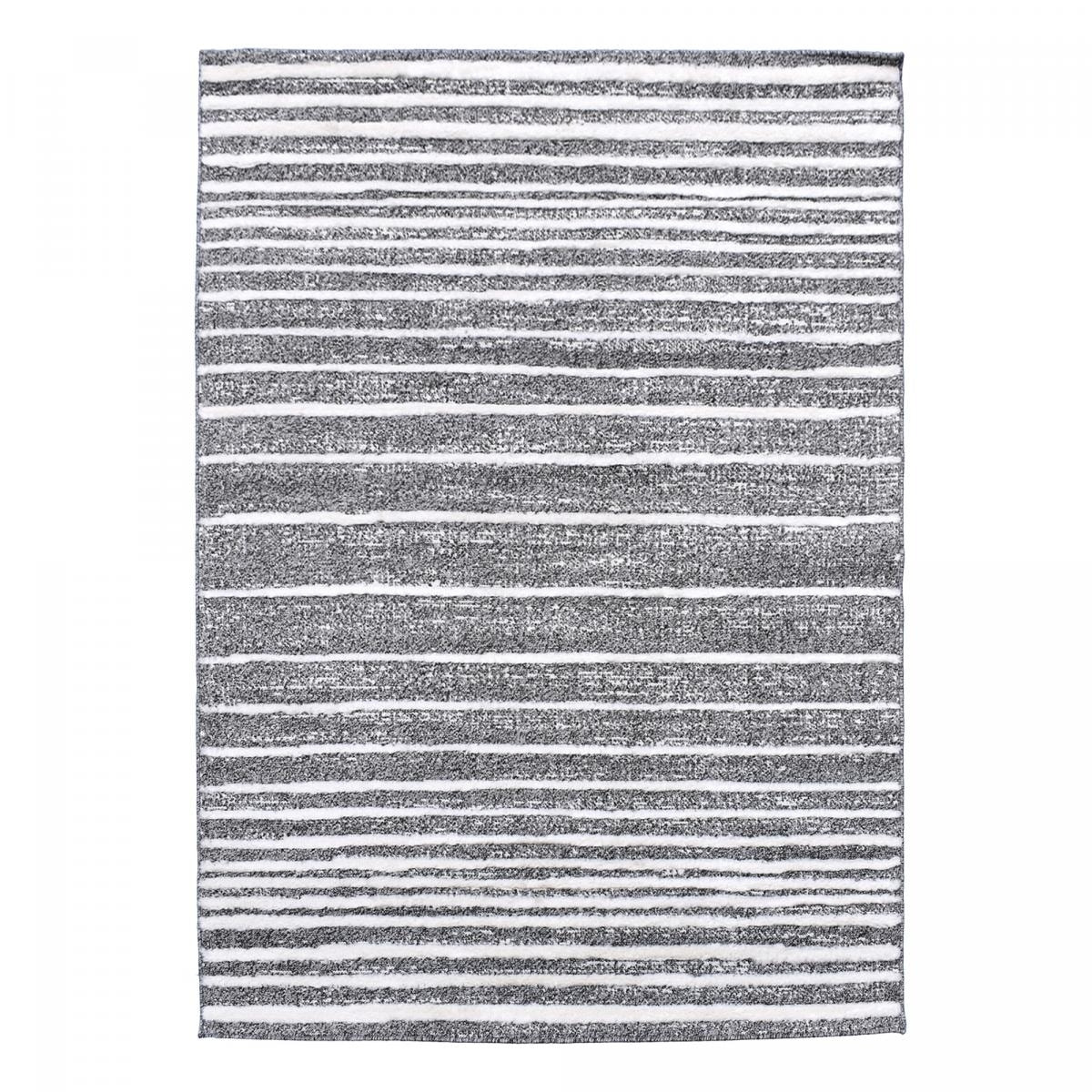 Tapis longs poils shaggy tissé motif géométrique JOPI