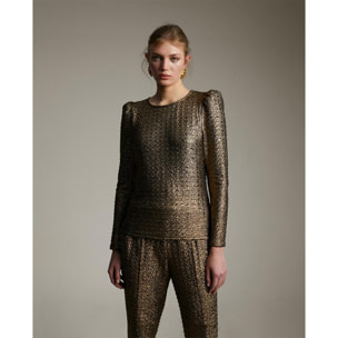 Camicetta a maniche lunghe e maniche a sbuffo