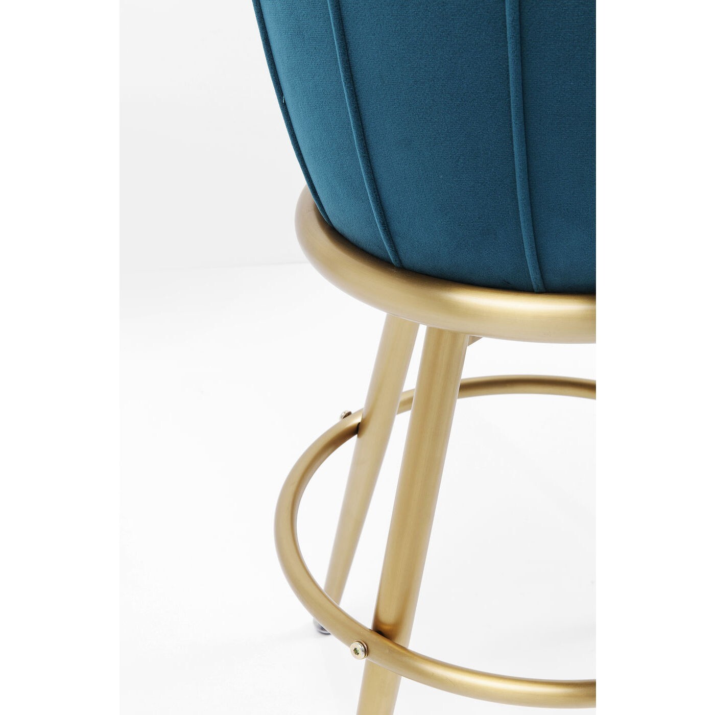 Tabouret de bar After Work velours bleu Kare Design