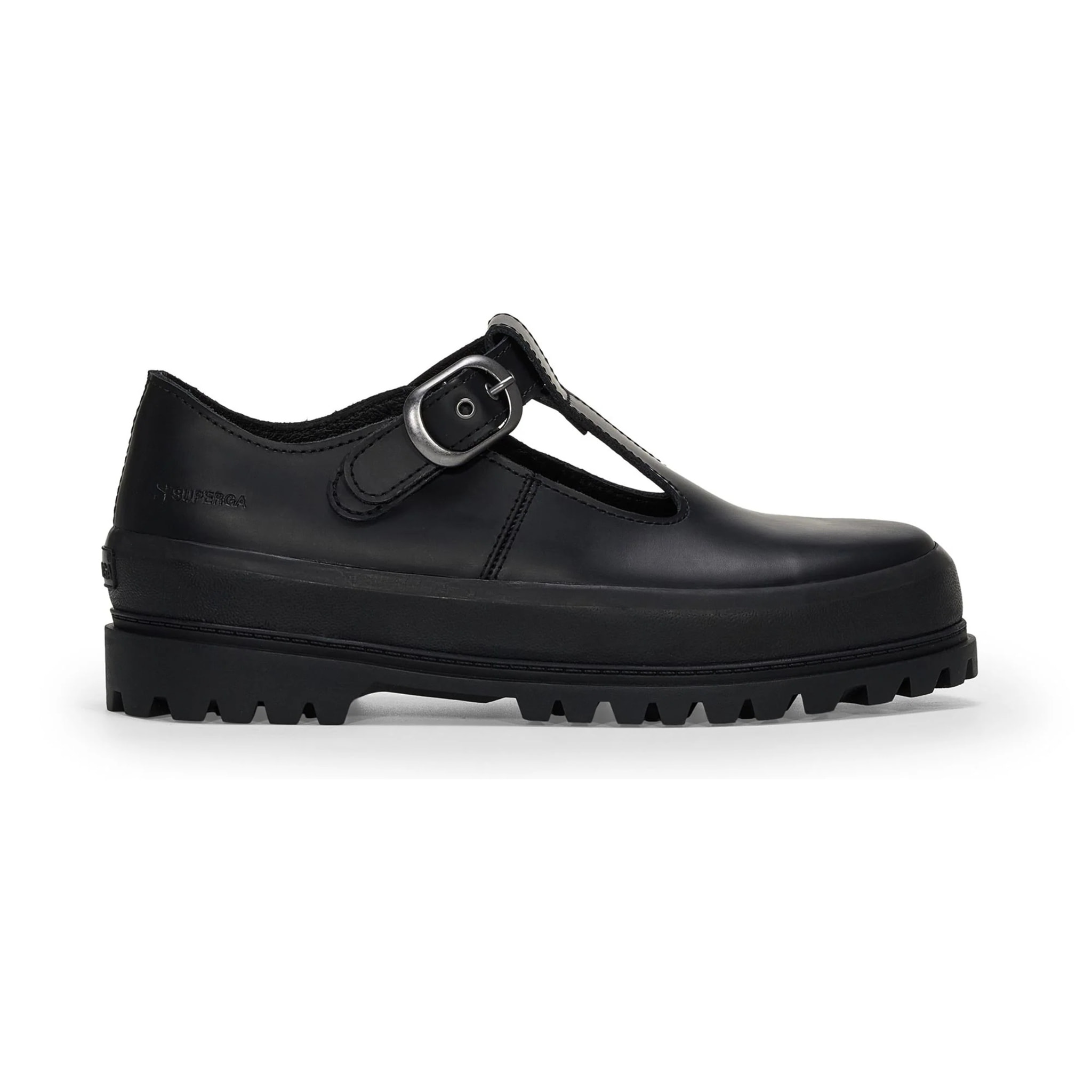 Superga - Mujer Negro - 2541 MARY JANE BOX LEATHER