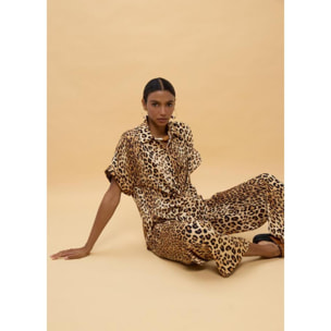 Pantaloni con stampa animalier