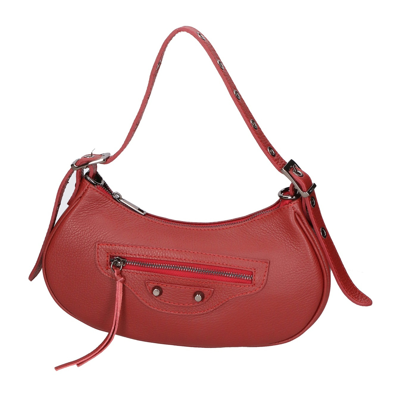 Borsa a spalla da donna - Modello Loredana - Vera pelle - 30.0 x 15.0 x 8.0 cm