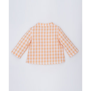 CAMISA BOLSILLO VICHY ALBARICOQUE