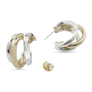 Pendientes Lux by Lux acabadoss en oro amarillo de 18k