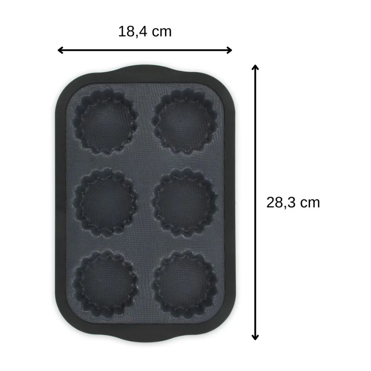 Moule 6 tartelettes 28 x 18 cm Zenker Silicone fibre de verre