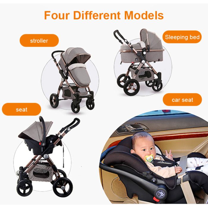 CARRO DE BEBE 739BH GRIS