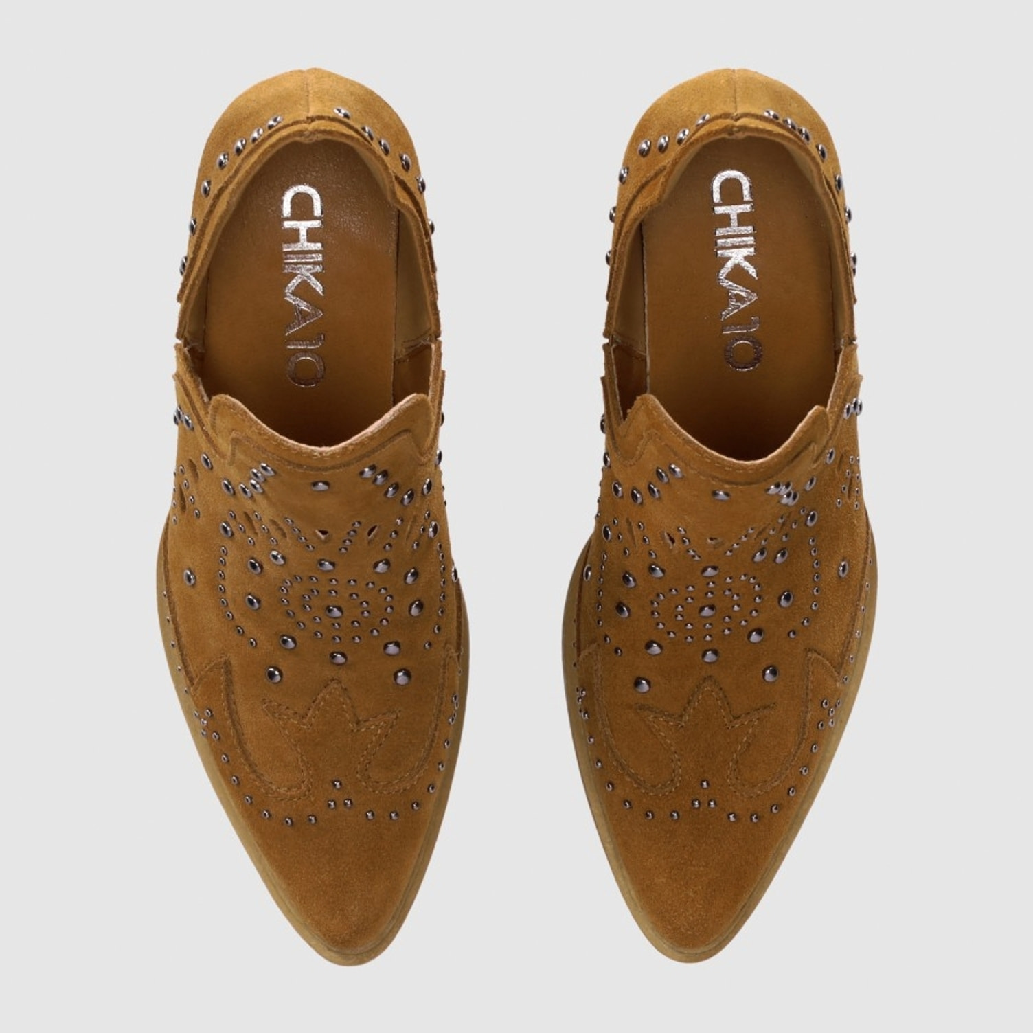 Botines de Serraje - Cuero - Tacón: 6 cm