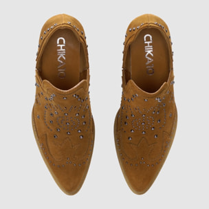 Botines de Serraje - Cuero - Tacón: 6 cm