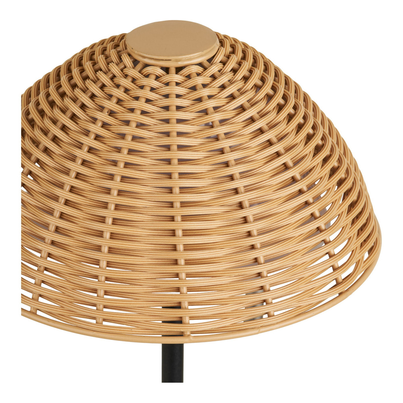 Lampada da tavolo LED RGB ricaricabile Wigan in metallo e PE natural/nero