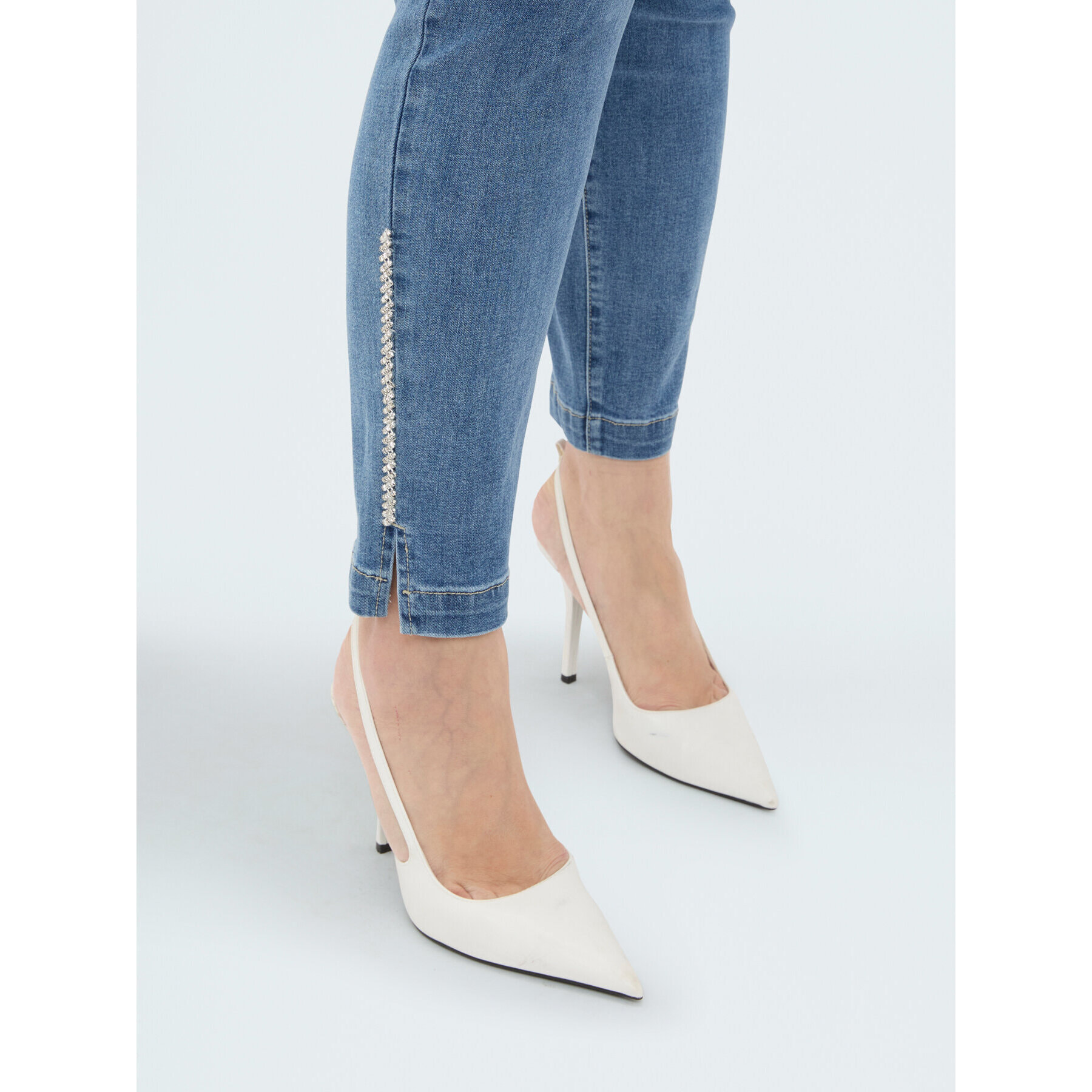 Fiorella Rubino - Jeans Skinny con applicazione luminosa - Blu