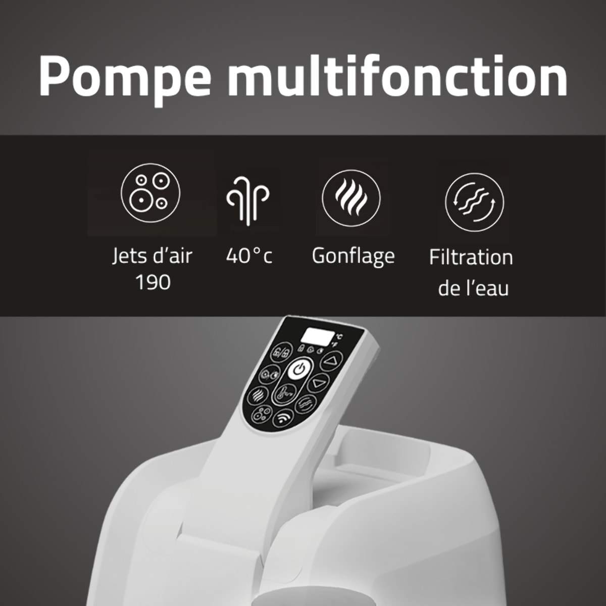 Bestway Spa gonflable rond Lay-Z-Spa Grenada AirJet 6-8 personnes