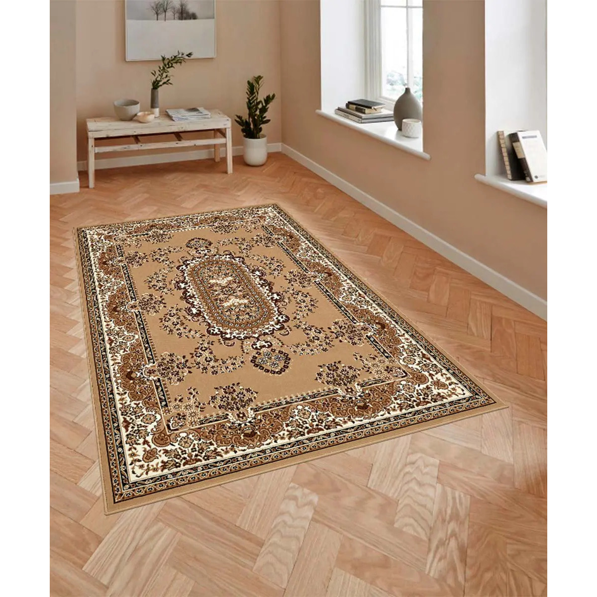 Tappeto Stile Classico Persiano Beige