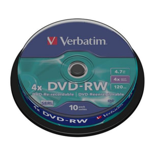DVD vierge VERBATIM DVD-RW 4.7GB 10PK Spindle 4x