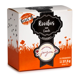 Infusión natural de Rooibos con canela en 15 pirámides. 37,5 grs