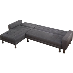 Canapé d'angle convertible et réversible "Theo"- 4 places - Gris