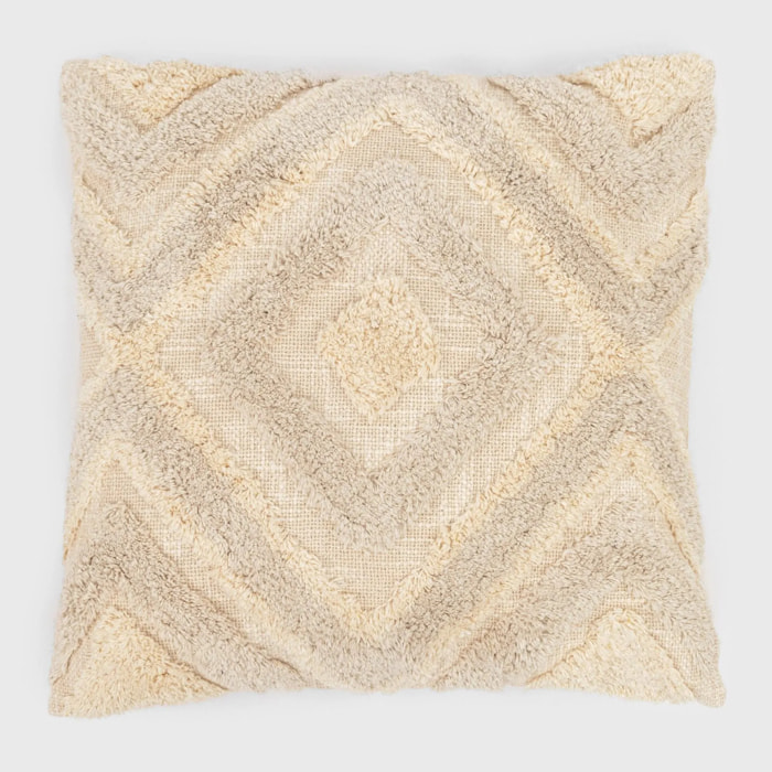 Cojín cuadrante algodón Basel 45x45 - funda + relleno