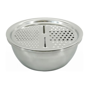 Set 3 en 1 Bol à Mixer, Râpe et Passoire 26 cm Fackelmann