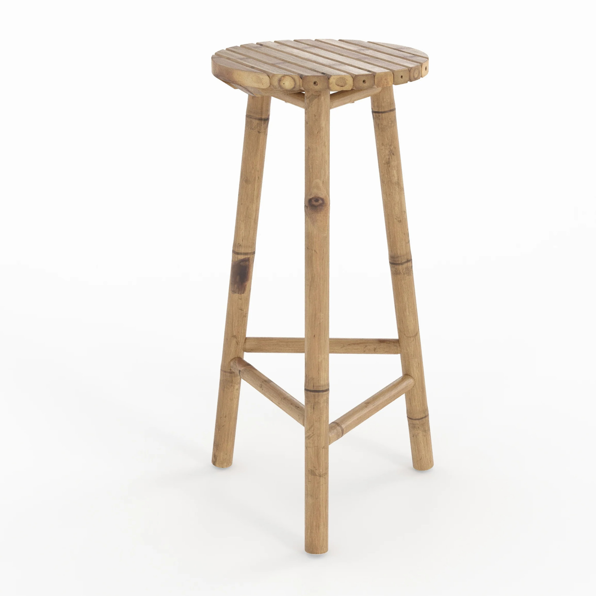 Tabouret de bar extérieur en bambou 74 cm - Eli