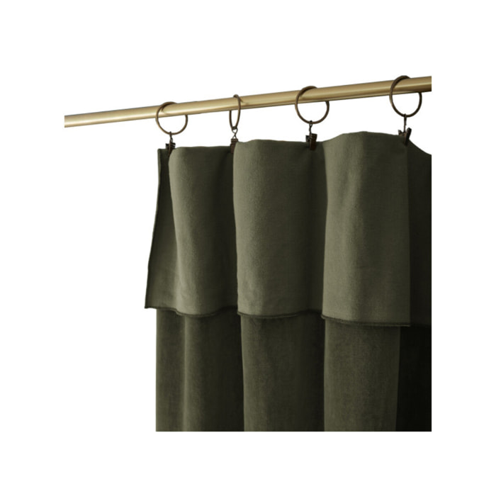 Rideau ajustable 140 x 270 cm en velours de coton - CESAR