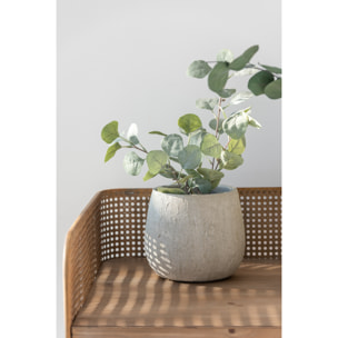 J-Line cache-pot Spikkel - céramique - gris - medium - Ø 14.8 cm