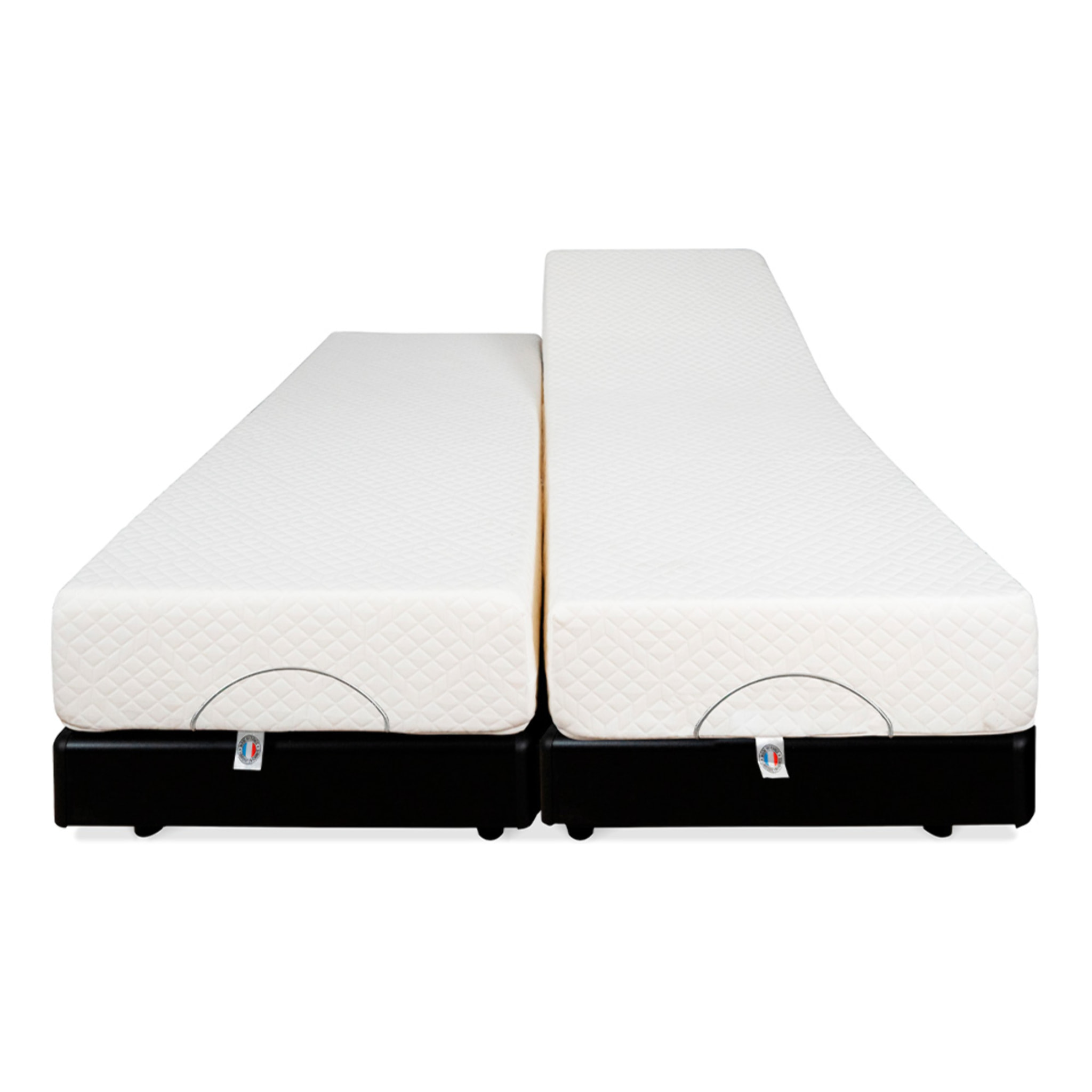 Ensemble Duo Bodysoft 2 places | Sommiers électriques + Matelas Mémoire de forme