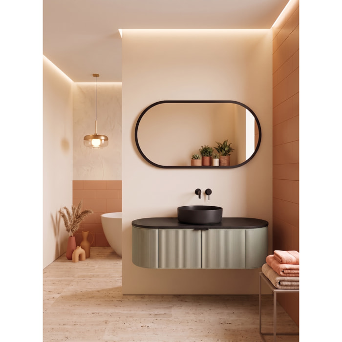 MOBILE DA BAGNO GLOBO 120 VERDE E NERO - 4 PEZZI