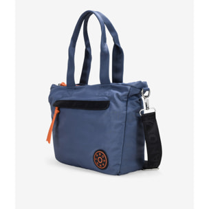 Bolso deportivo azul con cremallera