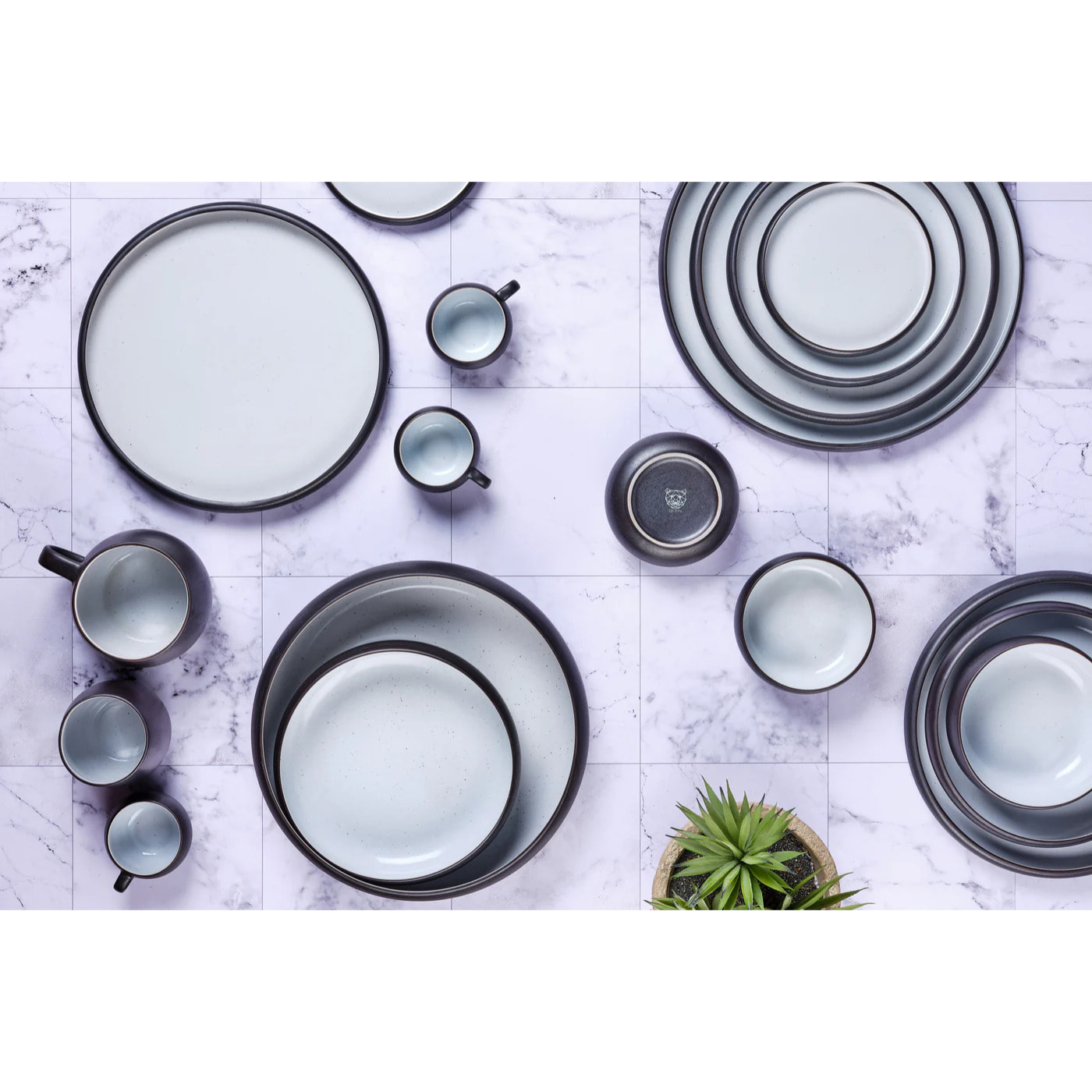 Assiette GOURMET Ø21,5cm - 4 pièces - Onyx