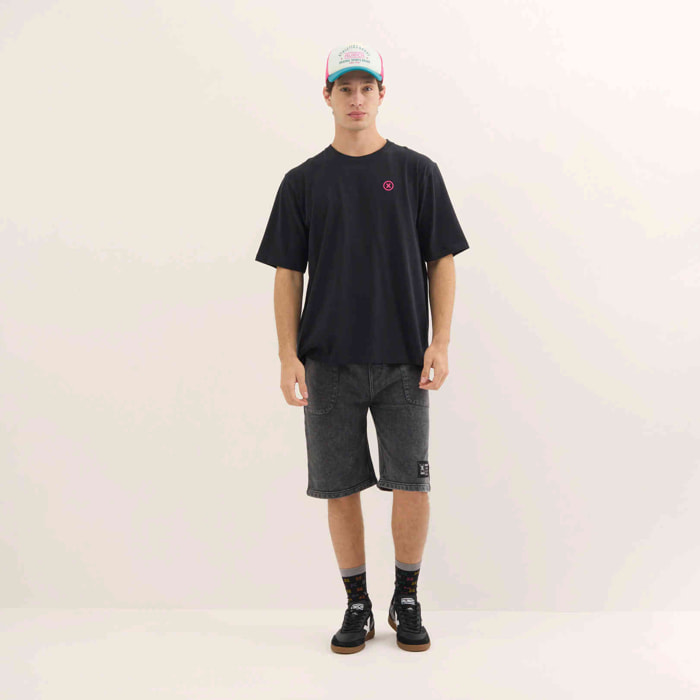 Camiseta Estilo Urbano Oversize Algodón Orgánico Antracita STREETWEAR T-SHIRT ANTHRACITE