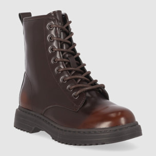 Botines - Marron - Tacón: Bajo