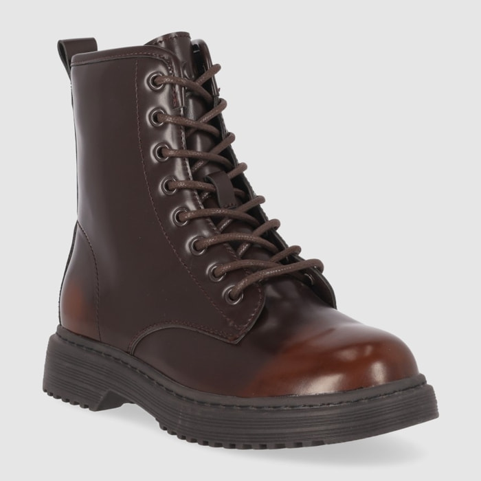 Botines - Marron - Tacón: Bajo