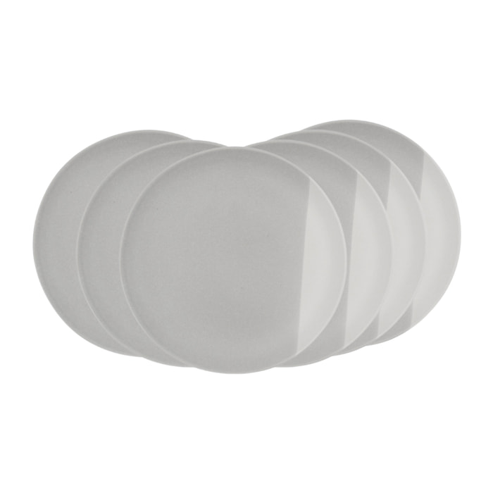Lot de 6 assiettes à dessert, TERRE DE SIENNE