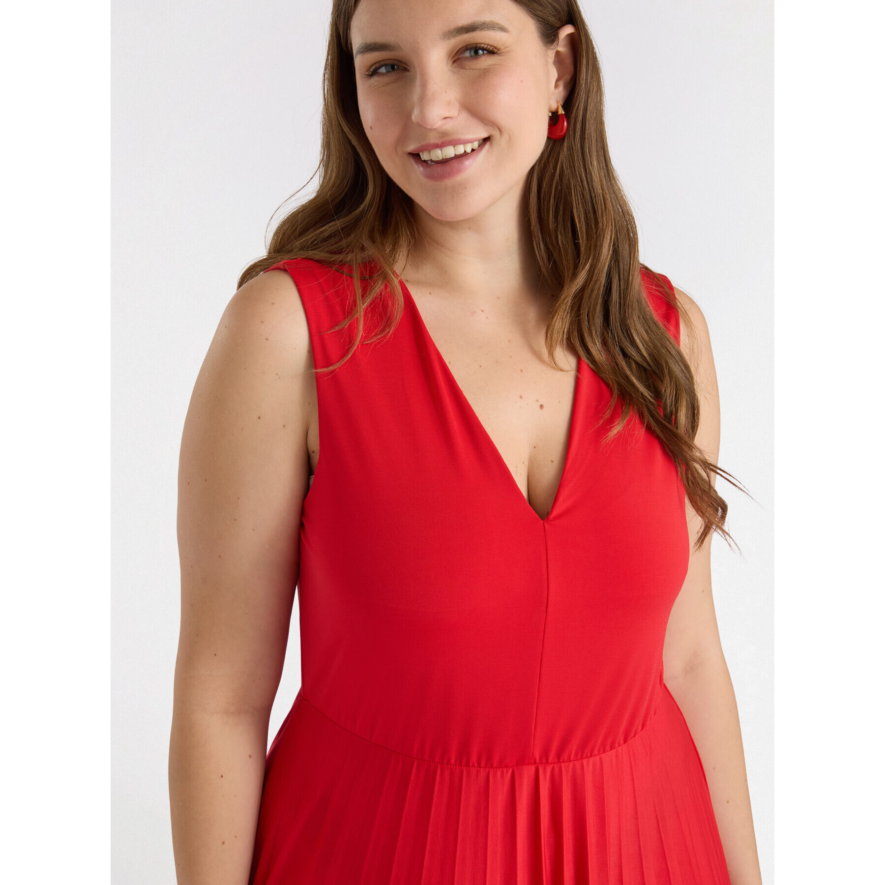 Fiorella Rubino - Vestido largo de jersey - Rojo