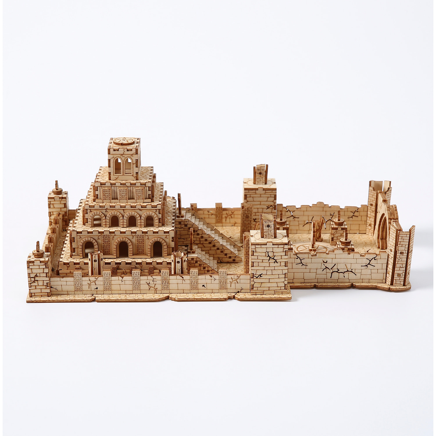 Modello in legno 3D, design di rovine con movimento meccanico. 235 pezzi.