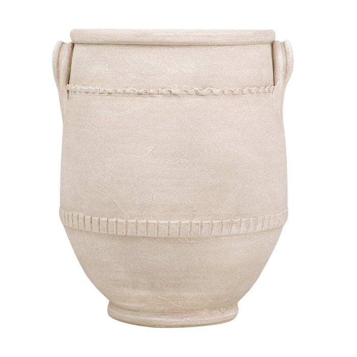Florero Ceramica Beige 40x40x50 Cm