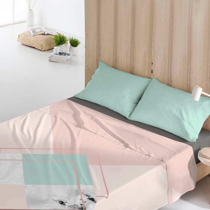 Costura - Juego de Sábanas Estampadas - Incluye 1 o 2 Fundas de Almohada - 100% Algodón - Bjorn