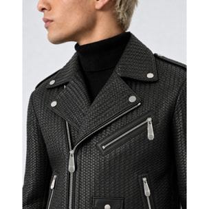 PHILIPP PLEIN Chaqueta biker de cuero