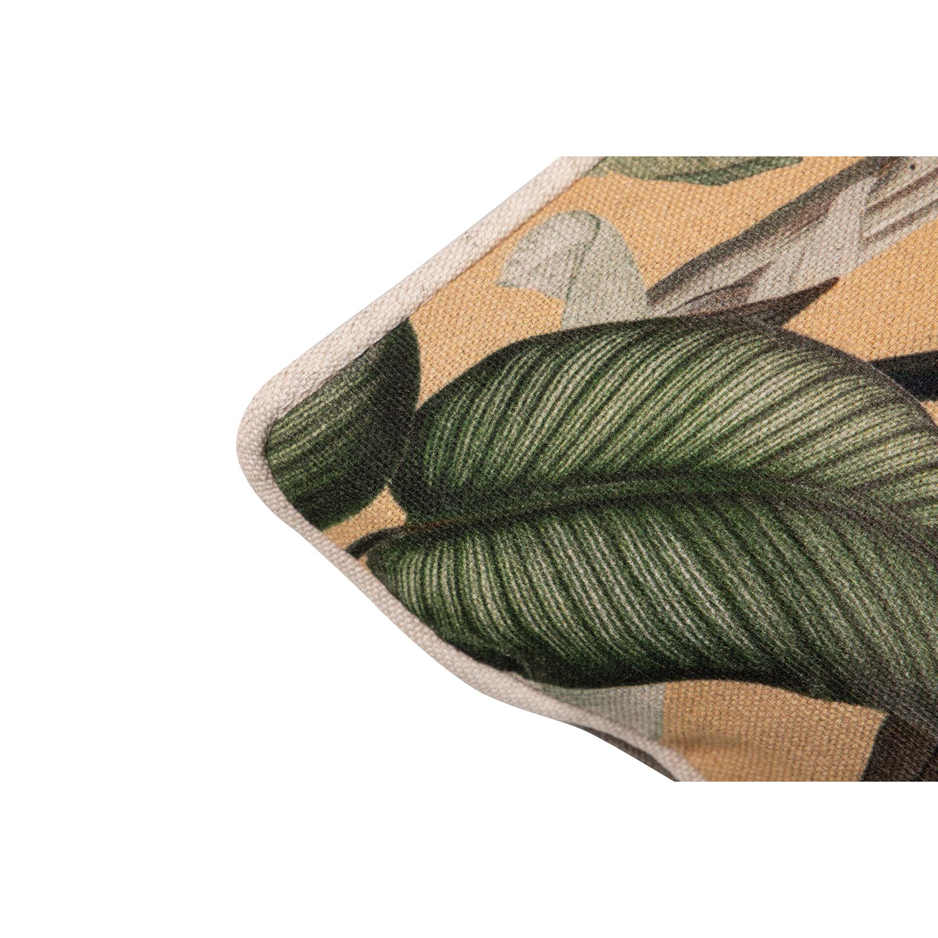 Cojin Lino Cacatuas Amarillo 45x13x45 Cm