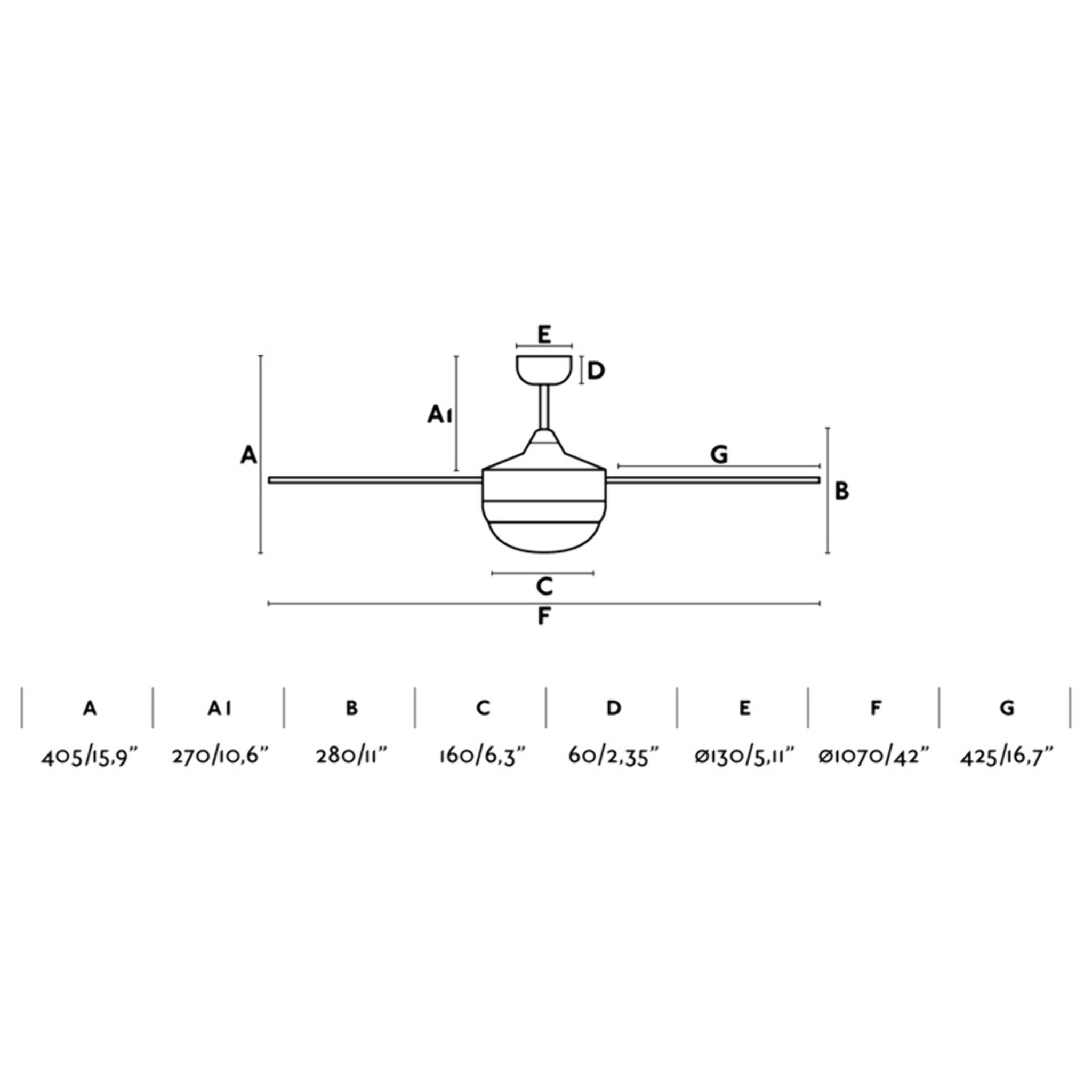 MINI ICARIA S ventilatore da soffitto oro vecchio