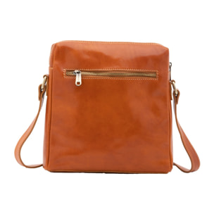 Borsa a tracolla uomo in vera pelle - Modello False - Made in Italy - 26.0 x 25.0 x 6.0 cm