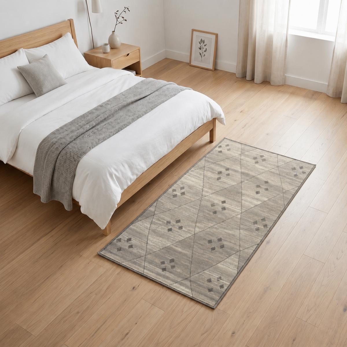 Tapis salon et chambre tissé motif berbère LUTO